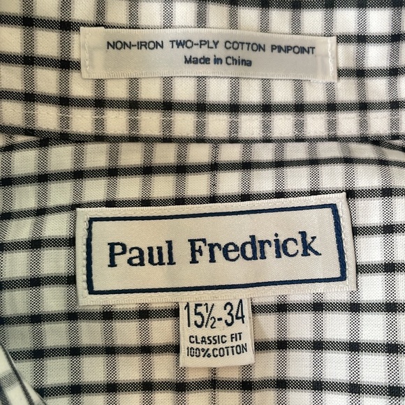 Man’s button-down, long sleeve shirt - Paul Fredrick.         NwoT - Picture 4 of 7
